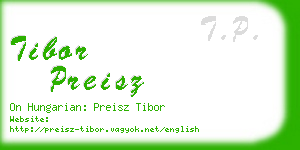 tibor preisz business card